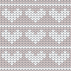 Knit Pattern background. Vector illustration.