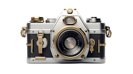 vintage camera on white background - Powered by Adobe