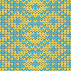 Knit Pattern background. Vector illustration.