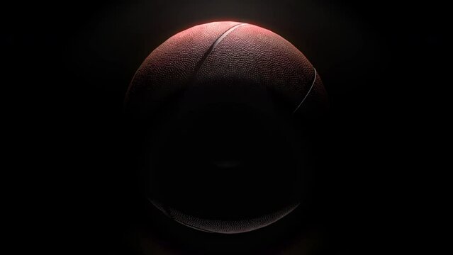 Basketball Graphic in epic lighting on Black