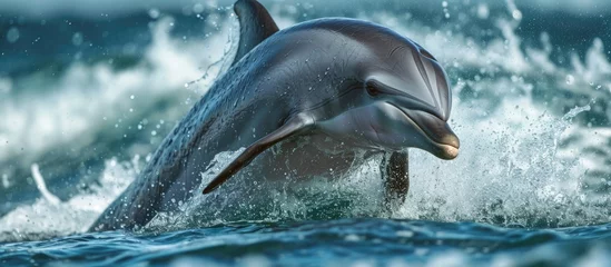 Foto op Plexiglas Atlantic bottlenose dolphin, scientific name tursiops truncatus. © 2rogan