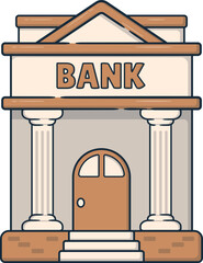 Finance Office Building Technology Brown Bank, Money Storage Symbol