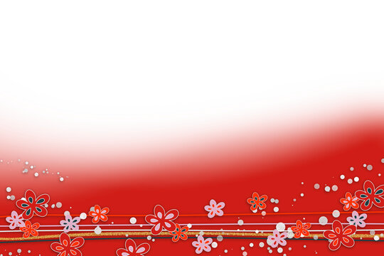 Red background with Japanese pattern like obi strings