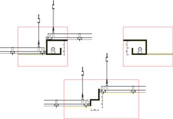 Vector design sketch illustration of ceiling detail with hangings and ornaments 