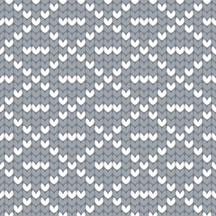 Knit Pattern background. Vector illustration.