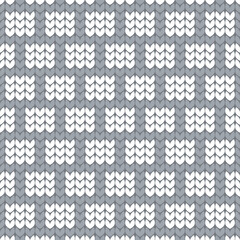 Knit Pattern background. Vector illustration.