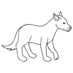 dog line vector illustration