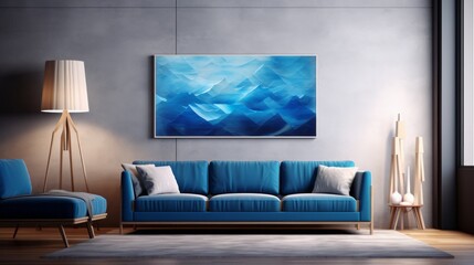 Captivating blue scene, a tapestry of evolving shades and hues