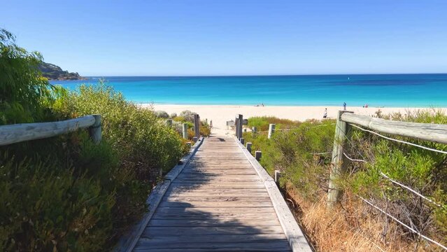 Walking POV of Rugged and untouched beaches between Dunsborough and Naturaliste
