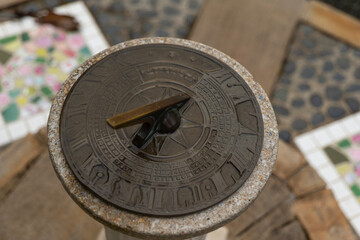 Sun dial in Tamborine Mountain Regional Botanic Gardens, Queensland, Australia