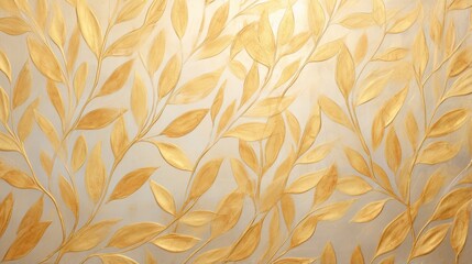 Detailed gold leaf pattern with artistic elegance