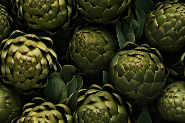 Fototapeta premium artichokes background wall texture pattern seamless