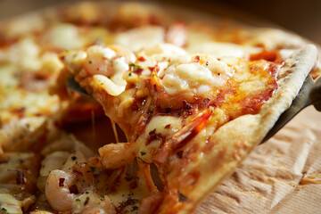 pizza with mushrooms and cheese