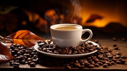 Fototapeta premium Rich and aromatic coffee captured in its enticing essence