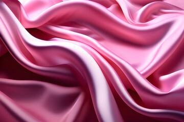Obraz premium Rhythm collection of pink silk fabric Generative ai