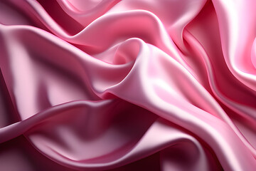 Rhythm collection of pink silk fabric Generative ai