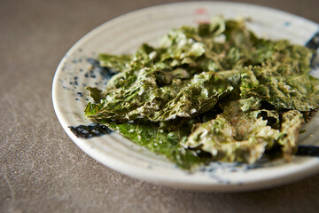 sesame leaf  ,fried sesame leaves