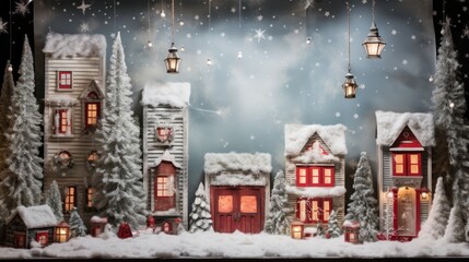 Whimsical holiday backdrop, inviting viewers into a world of Christmas magic