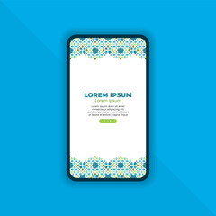 Islamic Background Design for Mobile Landing Page