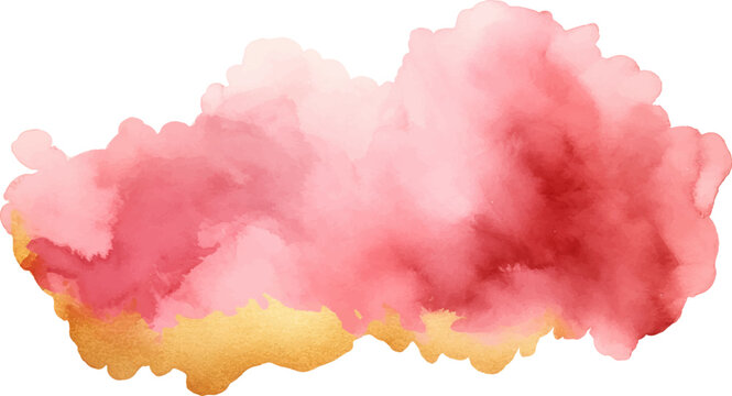 watercolor pink gold background