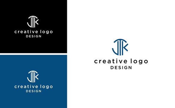 modern letter JTK logo design vector template