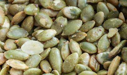 close up of pumpkin seeds