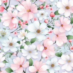 Spring Floral Seamless Pattern for Wallpapers, Backgrounds etc