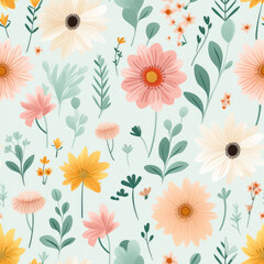Spring Floral Seamless Pattern for Wallpapers, Backgrounds etc