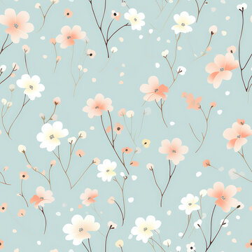 Spring Floral Seamless Pattern for Wallpapers, Backgrounds etc