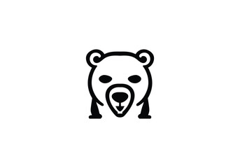 Cave Bear minimal style icon illustration design