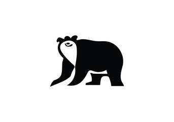 Cave Bear minimal style icon illustration design