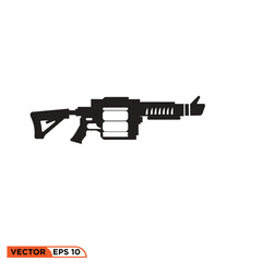 Grenade launcher icon vector graphic of template 