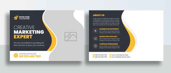 Corporate Postcard or Eddm postcard design template, Corporate Business Postcard Template Design, Simple and Clean Modern Minimal Postcard Template, Business Postcard Layout	