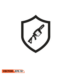 Grenade launcher weapon icon vector graphic of template 