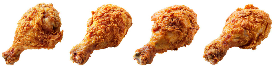 Fried chicken png collection - obrazy, fototapety, plakaty