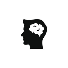 Brain icon isolated on transparent background