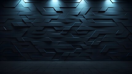 Modern tile wall Dark Blue background
