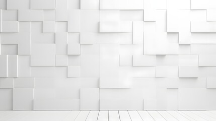 Modern tile wall white background design