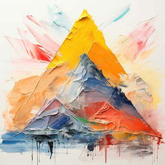  Kids drawing of a mountain by Generative AI