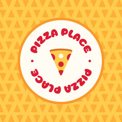 Pizza place, pizzeria logo vector template