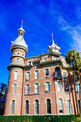 Tampa, Florida USA - Jan 03, 2024: the Building of University of Tampa, a medium-sized private...