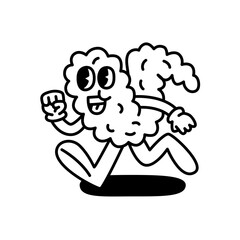 Fried chicken character design for website, application, printing, document, poster, sticker design, etc.