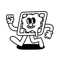 Waffle character design for website, application, printing, document, poster, sticker design, etc.