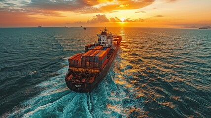 Ship logistics and transportation for containers.
