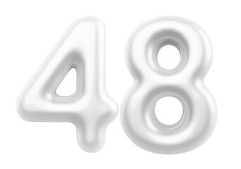 White Bubble Number 48 luxury render