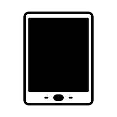 Tablet icon. Tablet with touch screen technology