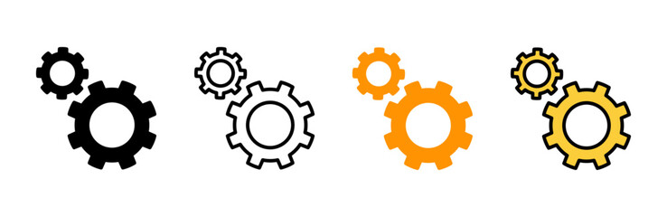 setting Icon set vector. Cog settings sign and symbol. Gear Sign