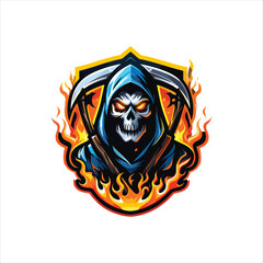 grim reaper team mascot logo