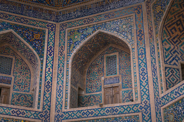 Details of the vaulted portal or iwan, an example of Islamic architecture