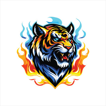 tiger head fire team logo